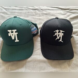 KillTheHype Green and Black Baseball Caps